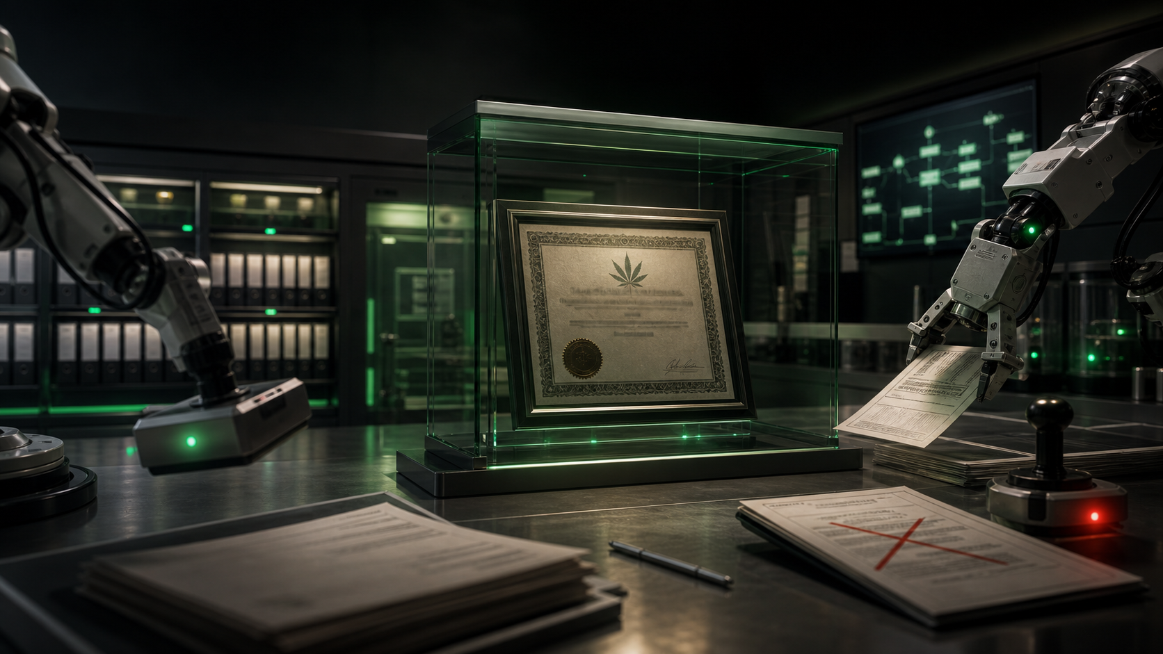 Cannabis Brands Using AI Compliance Are Breaking Licenses operating visual