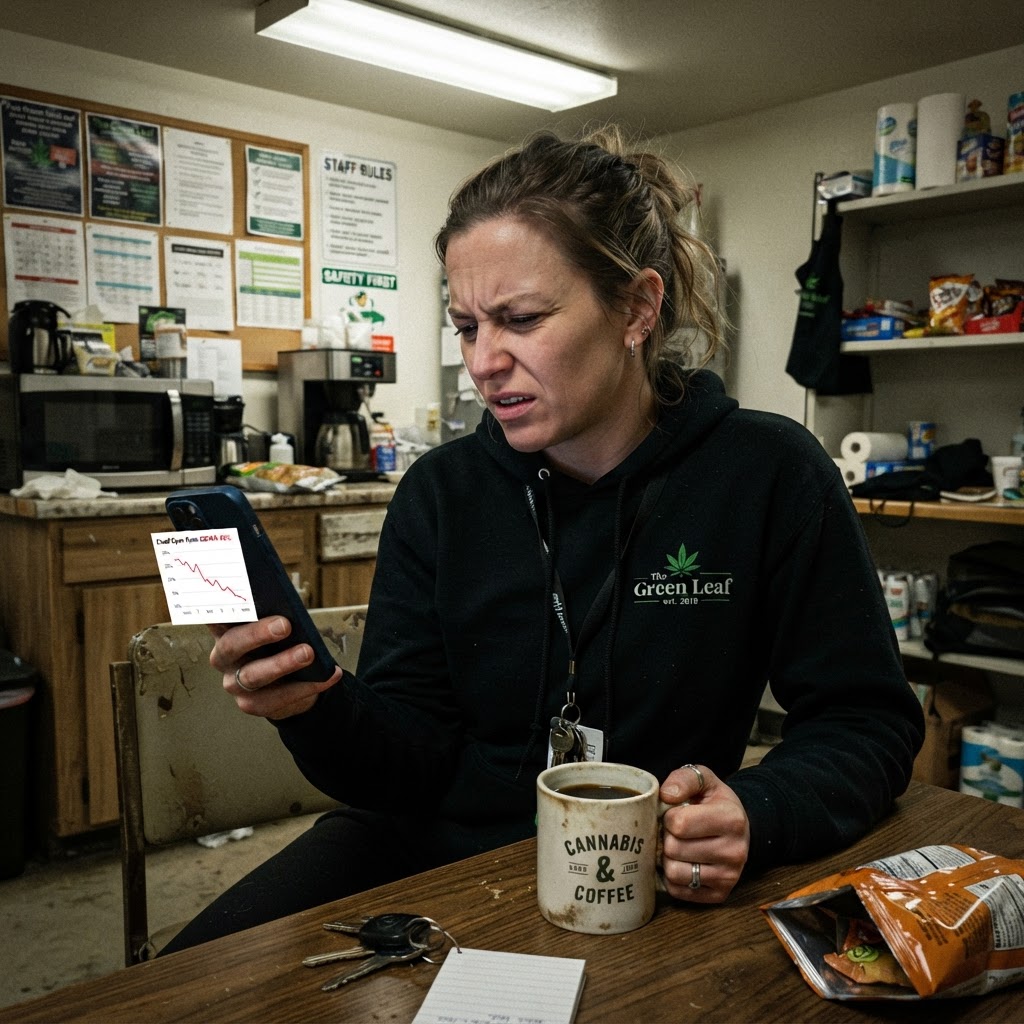 Dispensary worker frustrated with email analytics