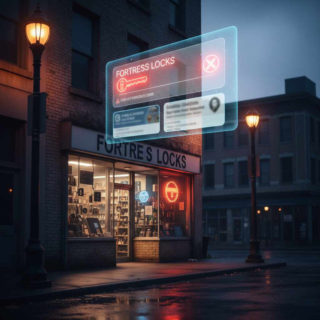 A small business storefront losing its Google Maps visibility overnight