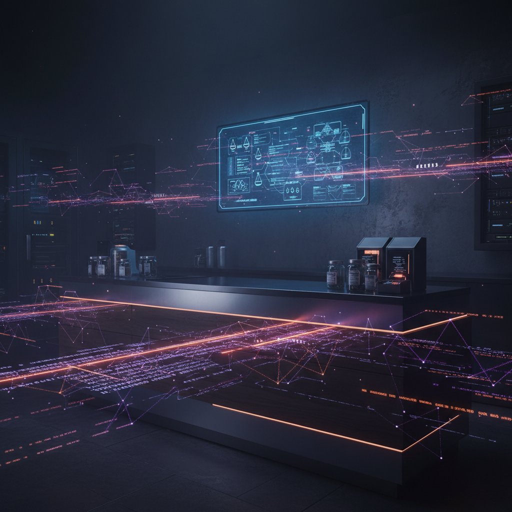 Cannabis retail manager reviewing AI compliance at desk